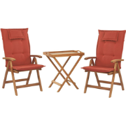 JAVA - Bistroset voor 2 - Donkerrood - Acaciahout
