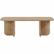 Rechthoekige salontafel met afgeronde randen L120 cm - BECAJ