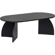 Salontafel met ovaal blad en gebogen poten L120 cm - SELENE