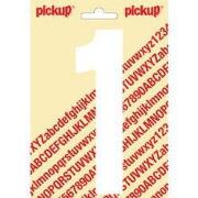 Plakcijfer Nobel 150mm wit 1