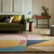 Laagpolig vloerkleed Esre Bright - Wol - Multi - 200 x 290 cm