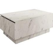 Meubella - Salontafel Micha - Wit marmerlook - 90 cm