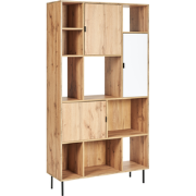 AMOS - Boekenkast - Lichthout/Wit- Vezelplaat