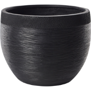 ZAKROS - Bloempot - Zwart - 50 cm - Klei-vezelmengsel