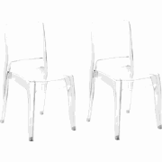 WESTBRIDGE - Eetkamerstoel set - Transparant - Polycarbonaat