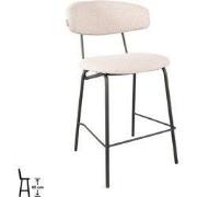 LABEL51 Barkruk Zack - Naturel - Boucle - Zithoogte 56 - set van 2