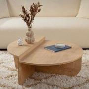 Ronde Salontafel Naturel 85 cm Melamine Orin