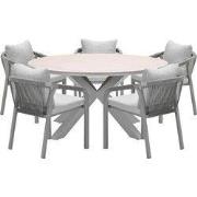 Garden Impressions Tarera tuinset 6-delig dakar sand - Tulli tuintafel...