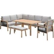 Garden Impressions San Capri lounge dining set 7-delig links - light t...