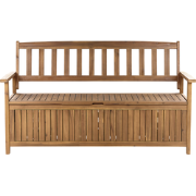 SOVANA - Bank met opbergruimte - Lichte houtkleur - Acaciahout