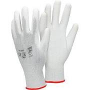 4 paar werkhandschoenen Nylon met PU-coating Maat 7-S Wit