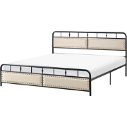 BREUILLET - Tweepersoonsbed - Zwart - 180 x 200 cm - IJzer