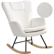SANDVE - Schommelstoel - Wit - Bouclé