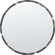 MARTEL - Wandspiegel - Zwart - 69 cm - Glas/Synthetisch materiaal