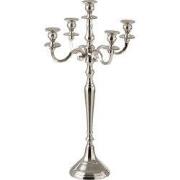 J-Line - Kandelaar 5-arm Klassiek Aluminium Zilver Small - 35.5x35.5x6...
