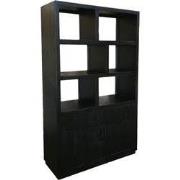 Livingfurn - Vitrinekast Jaxx Black 120cm - Mangohout