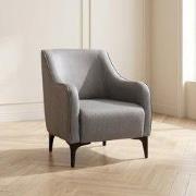 Modern landelijke fauteuil grijs stof Belissimo