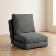 Slaapfauteuil Grijs velvet stof Taida