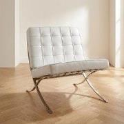 Design fauteuil wit premium leer Expo