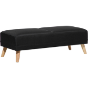 FLORLI - Ottomaan - Zwart - Polyester