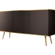 Meubella - Dressoir Orleans - Zwart - 160 cm