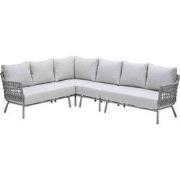 Aversa aluminium/rope hoek loungeset - taupe - valley sand