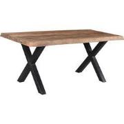 Livingfurn - Eetkamertafel Tree - X-Poten - Mango Hout - 220 - Bruin