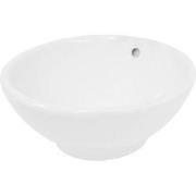 Wastafel 420 x 420 x 170 mm keramisch rond wit