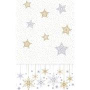 Tafelkleed l138b220 cm snowstars wht