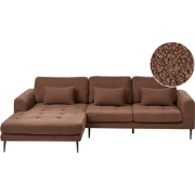FLAM - Hoekbank - Bruin - Rechtszijdig - Bouclé