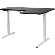 DESTINES - Elektrisch bureau - Wit/Zwart - Rechtszijdig - Vezelplaat