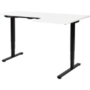 DESTINES - Elektrisch bureau - Zwart/Wit - Rechtszijdig - Vezelplaat