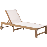 PEDESINA - Ligstoel - Beige - Gecertificeerd acaciahout