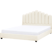 VINCENNES - Waterbed - Gebroken wit - 180 x 200 cm - Fluweel