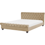 AVALLON - Waterbed - Beige - 180 x 200 cm - Fluweel