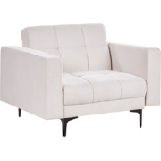 ALNES - Fauteuil - Gebroken wit - Polyester