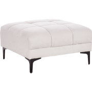 ALNES - Ottomaan - Gebroken wit - Polyester