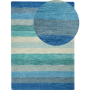 MAILSI - Vloerkleed  - Blauw  - Wol