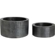 PTMD - Pot Eviee - Zwart - 87x87x48.5cm - Set van 2