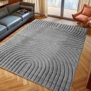 Japandi ART - Scandinavisch Vloerkleed - Laagpolig Effen - Grijs- 280x...