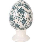 Clayre & Eef Decoratie Beeld Ei Ø 15x24 cm Beige Keramiek