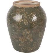 Clayre & Eef Vaas Ø 15x18 cm Groen Keramiek