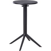 LEGRENA - Tuintafel - Zwart - Synthetisch materiaal