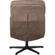 LABEL51 Fauteuil Alvar - Taupe - Micro Suede - Excl. Hocker