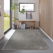 Effen vloerkleed - Ravenna antraciet/grijs - 160 X 230 CM