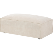 HELLNAR - Ottomaan - Lichtbeige - Fluweel