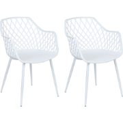 NASHUA II - Eetkamerstoel - Wit- Synthetisch materiaal