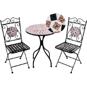 CARPINO - Loungeset voor 2 - Zwart - Metaal