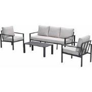 Springs aluminium loungeset - carbon black - desert sand