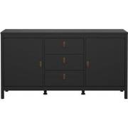 Dressoir met 2 deuren en 3 lades matzwart B151,4 cm  BARCELONE
